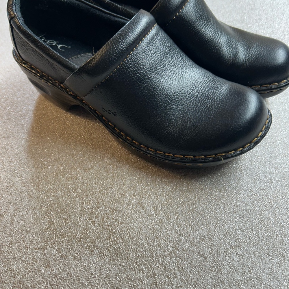 BOC‎ Black Leather Women's Clogs, 8.5 medium